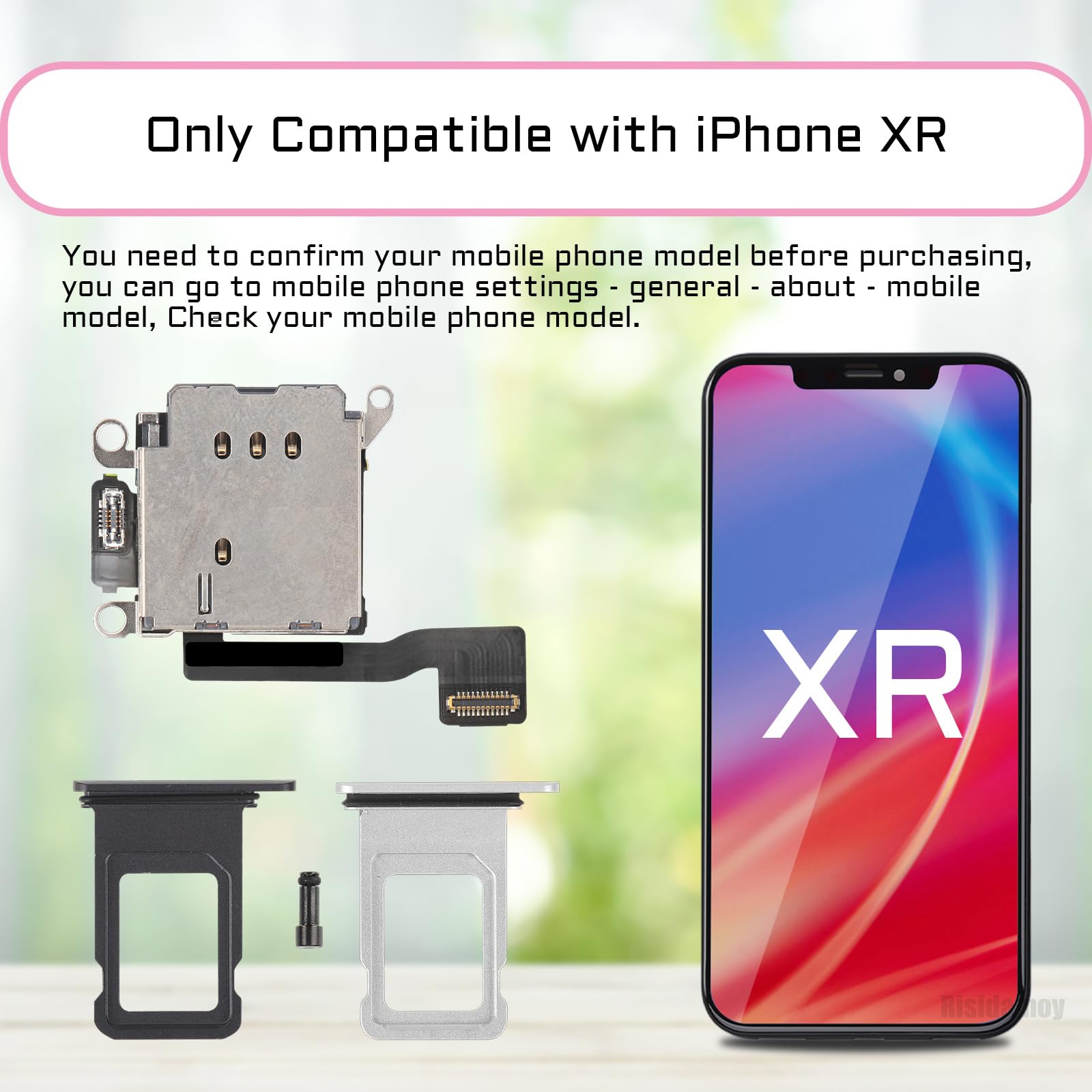 Amazon.com: Risidamoy for iPhone XR Dual SIM Card Reader Flex